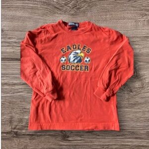 LANDS END EUC BOYS GIRLS TEE SOCCER SHIRT TOP CASUAL SUMMER FALL WINTER SIZE L